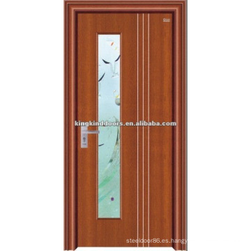 Puerta de madera de diseño más simple acero JKD-2003(Z) hecho en China